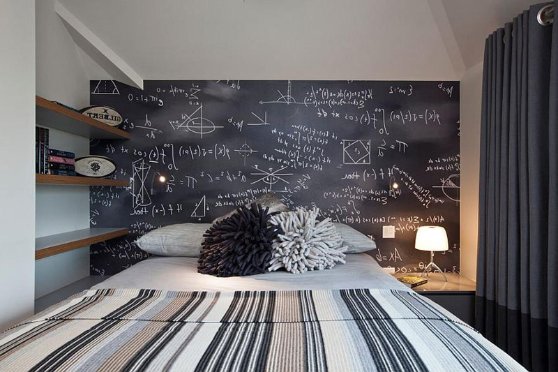 chalkboard in teenage bedroom
