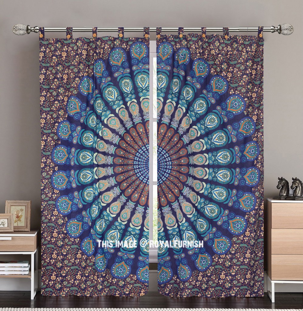 Hippie Boho mandala curtain